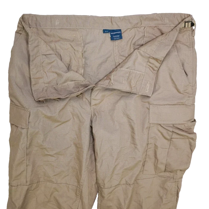 Propper Khaki Ripstop BDU Trousers - XLarge - Army & Outdoors - Combat Trousers