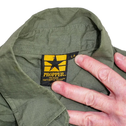 Propper Olive Drab Long Sleeve Tactical Shirt - Large - Army & Outdoors - Field Shirts