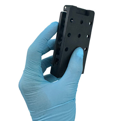 Push-Button Locking Mount, in hand front
