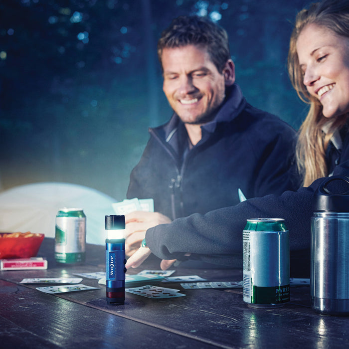 Radiant® 3-in-1™ Mini Flashlight, in use while camping