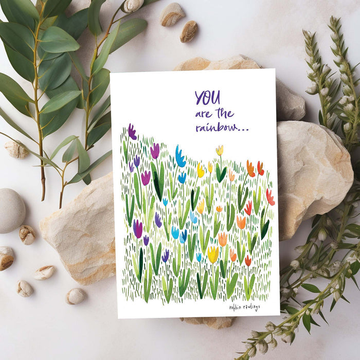Rainbow Flowers | Encouragement Boxed Notecards – 15 Premium Cards