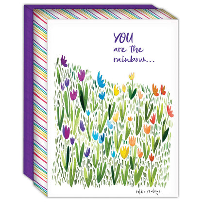 Rainbow Flowers | Encouragement Boxed Notecards – 15 Premium Cards
