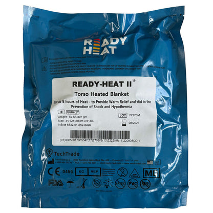 Ready-Heat II Torso Hypothermia Blanket, front of packaging