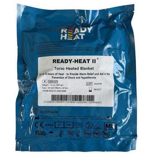 Ready-Heat II Torso Hypothermia Blanket, front of packaging
