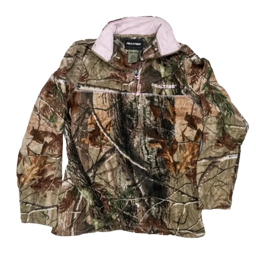 Realtree Women's Camo Fleece Pullover - Medium - Army & Outdoors - Fleeces & Jerseys