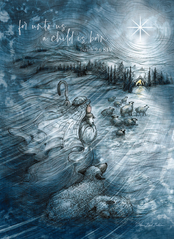 For into us a child is born Card