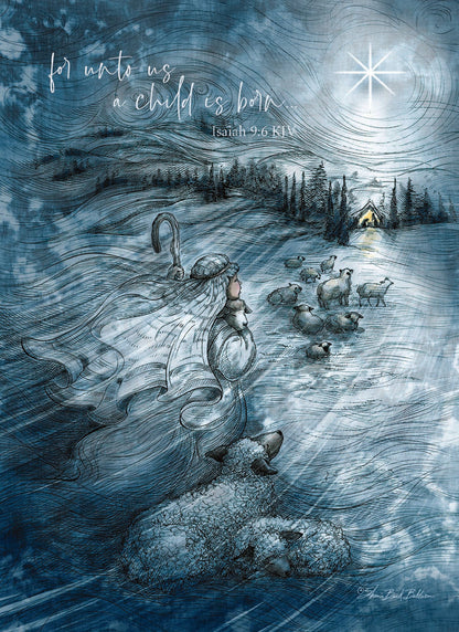 For into us a child is born Card