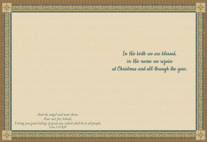 Religious Christmas Cards by Shared Blessings - Nativity - 12 Assorted Cards with KJV Scripture