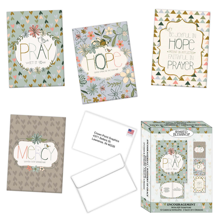 Religious Encouragement Cards with KJV Scripture | Whispers of Grace