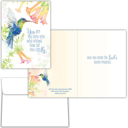 Religious Encouragement Cards with Scripture |  Wings of His Word