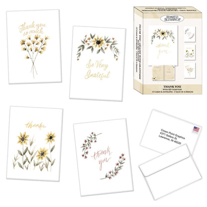 Religious Thank You Cards with Scripture |  Graced with Gratitude