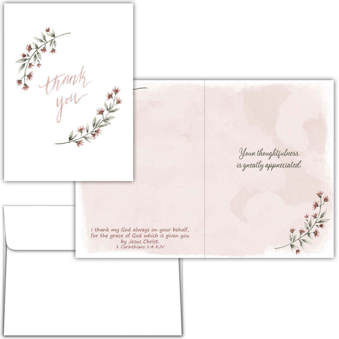 Religious Thank You Cards with Scripture |  Graced with Gratitude