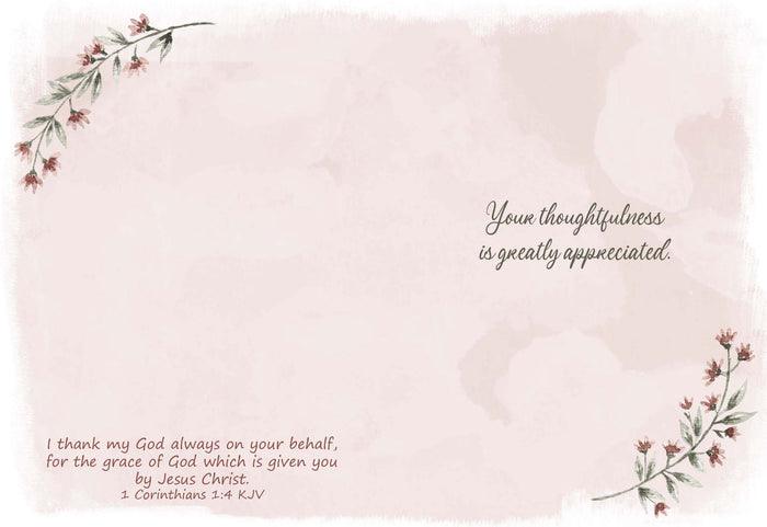 Religious Thank You Cards with Scripture |  Graced with Gratitude