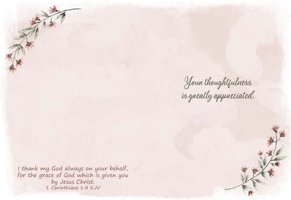 Religious Thank You Cards with Scripture |  Graced with Gratitude