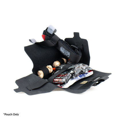 Black Responder IFAK Pouch, open with contents