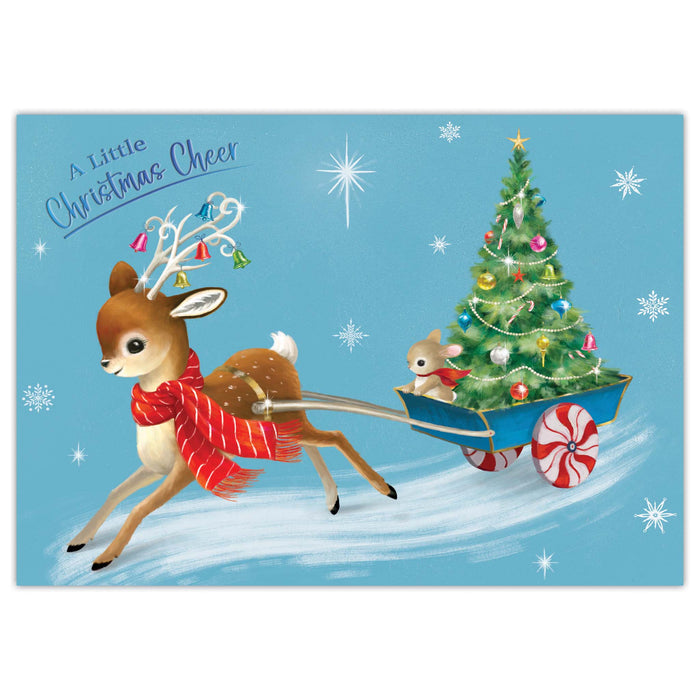 Retro Reindeer Boxed Christmas Cards by Crown Point Graphics