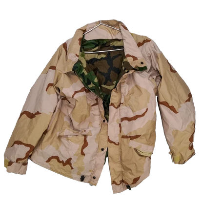 Reversible Woodland and 3 Colour Desert Wet Weather Jacket - XLarge - Army & Outdoors - Rain Jackets