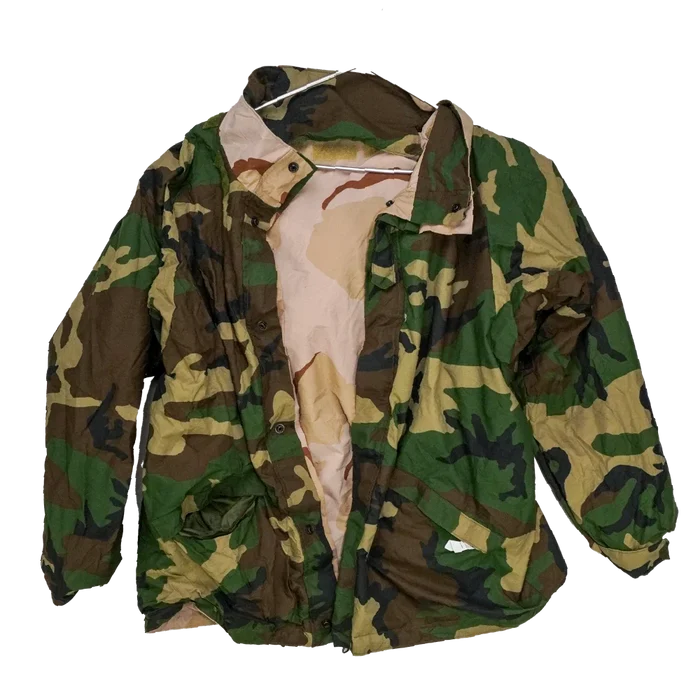 Reversible Woodland and 3 Colour Desert Wet Weather Jacket - XLarge - Army & Outdoors - Rain Jackets