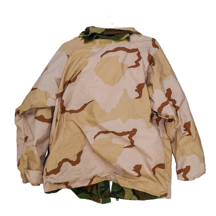 Reversible Woodland and 3 Colour Desert Wet Weather Jacket - XLarge - Army & Outdoors - Rain Jackets