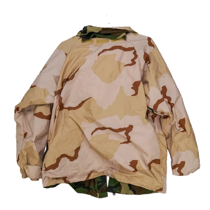 Reversible Woodland and 3 Colour Desert Wet Weather Jacket - XLarge - Army & Outdoors - Rain Jackets