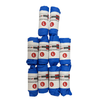 Rolled Gloveworks HD Blue Nitrile Gloves, Large, 10 Pack