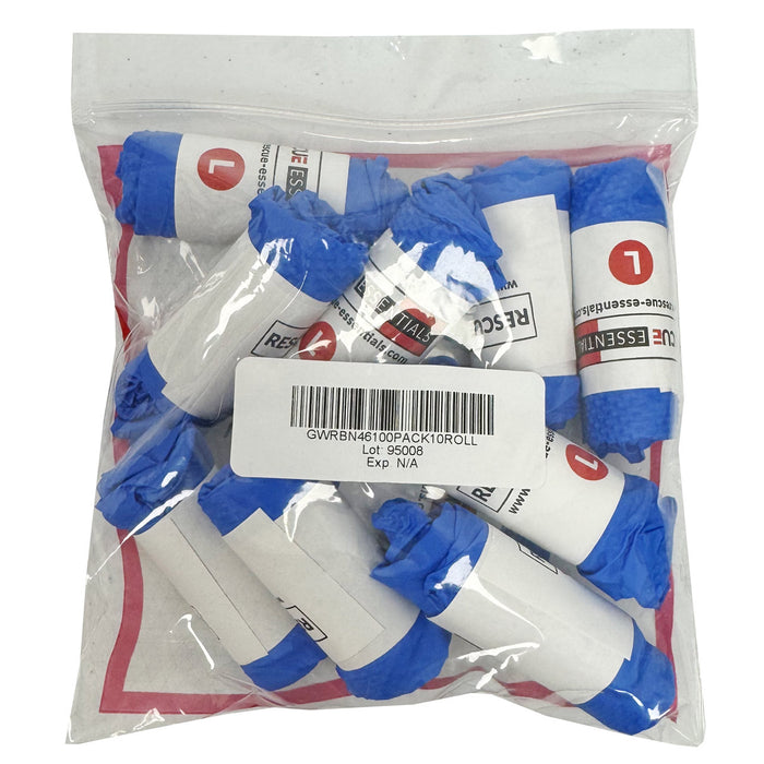 Rolled Gloveworks HD Blue Nitrile Gloves, Large, 10 Pack
