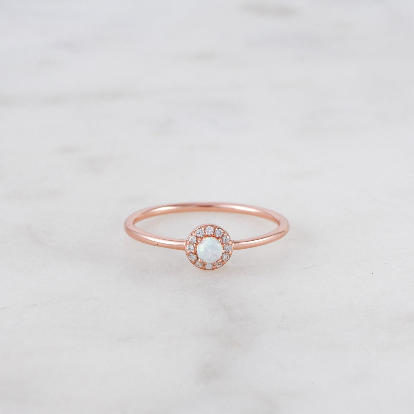 Solitaire Opal Ring