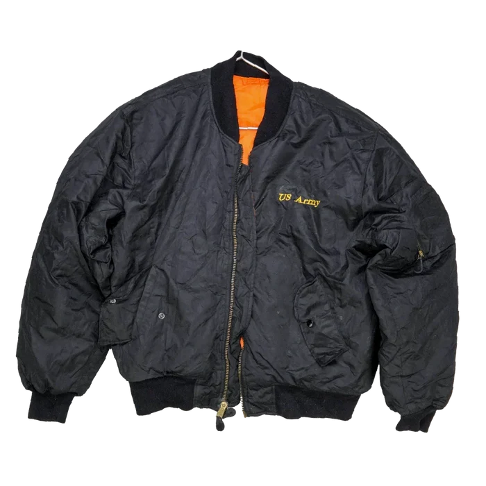 Rothco Black MA-1 Flight Jacket - 2XLarge - Army & Outdoors - Flight Jackets