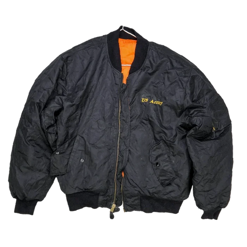 Rothco Black MA-1 Flight Jacket - 2XLarge - Army & Outdoors - Flight Jackets