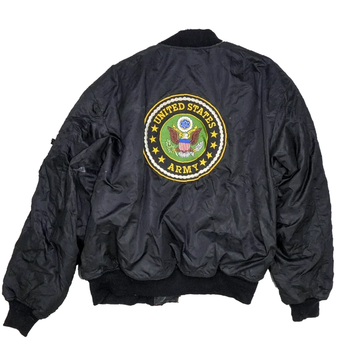 Rothco Black MA-1 Flight Jacket - 2XLarge - Army & Outdoors - Flight Jackets