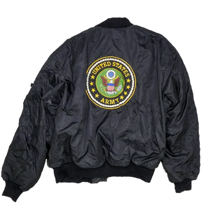 Rothco Black MA-1 Flight Jacket - 2XLarge - Army & Outdoors - Flight Jackets