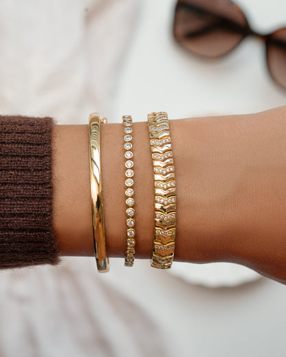 Round Bezel Tennis Bracelet