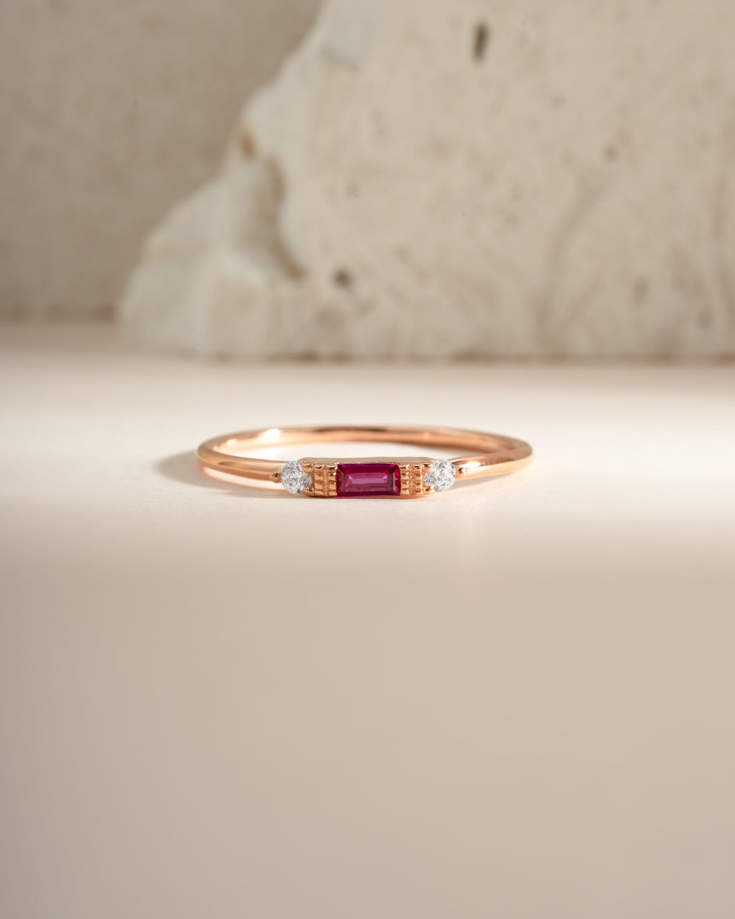 Ruby Baguette Ring
