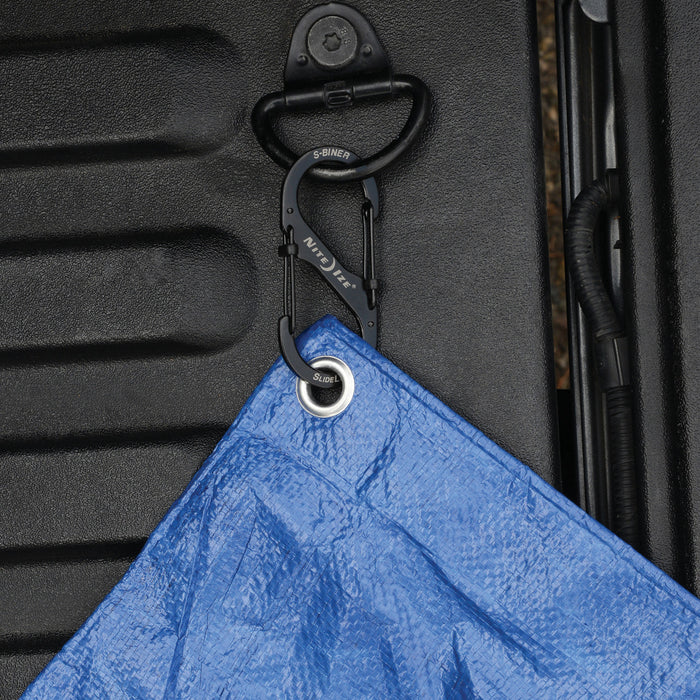 S-Biner® SlideLock® Stainless Steel #4, used with tarp