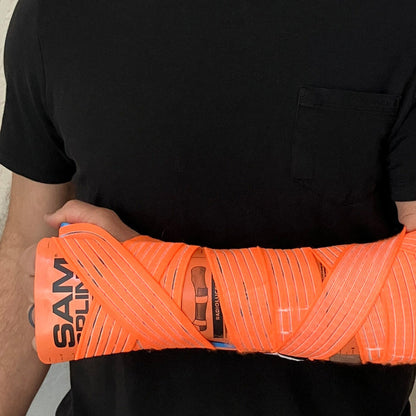 SAM Splint Combo Pack, in use on arm