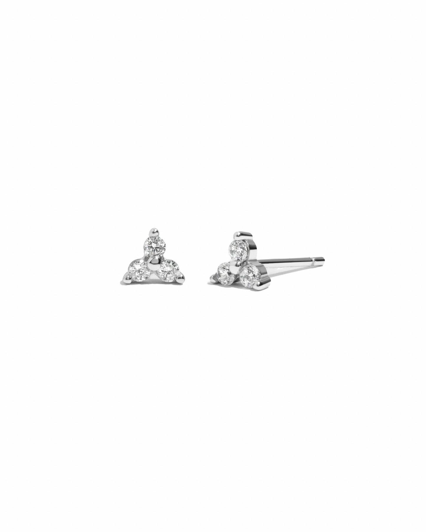 Three Stone CZ Studs