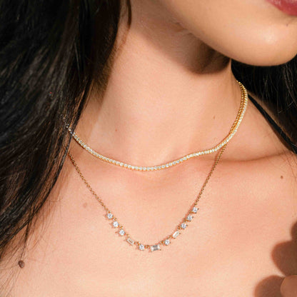 Baguette Line Necklace