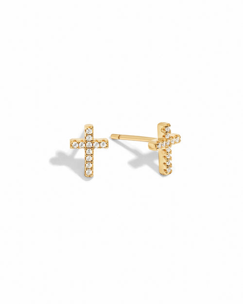 Tiny Cross Studs