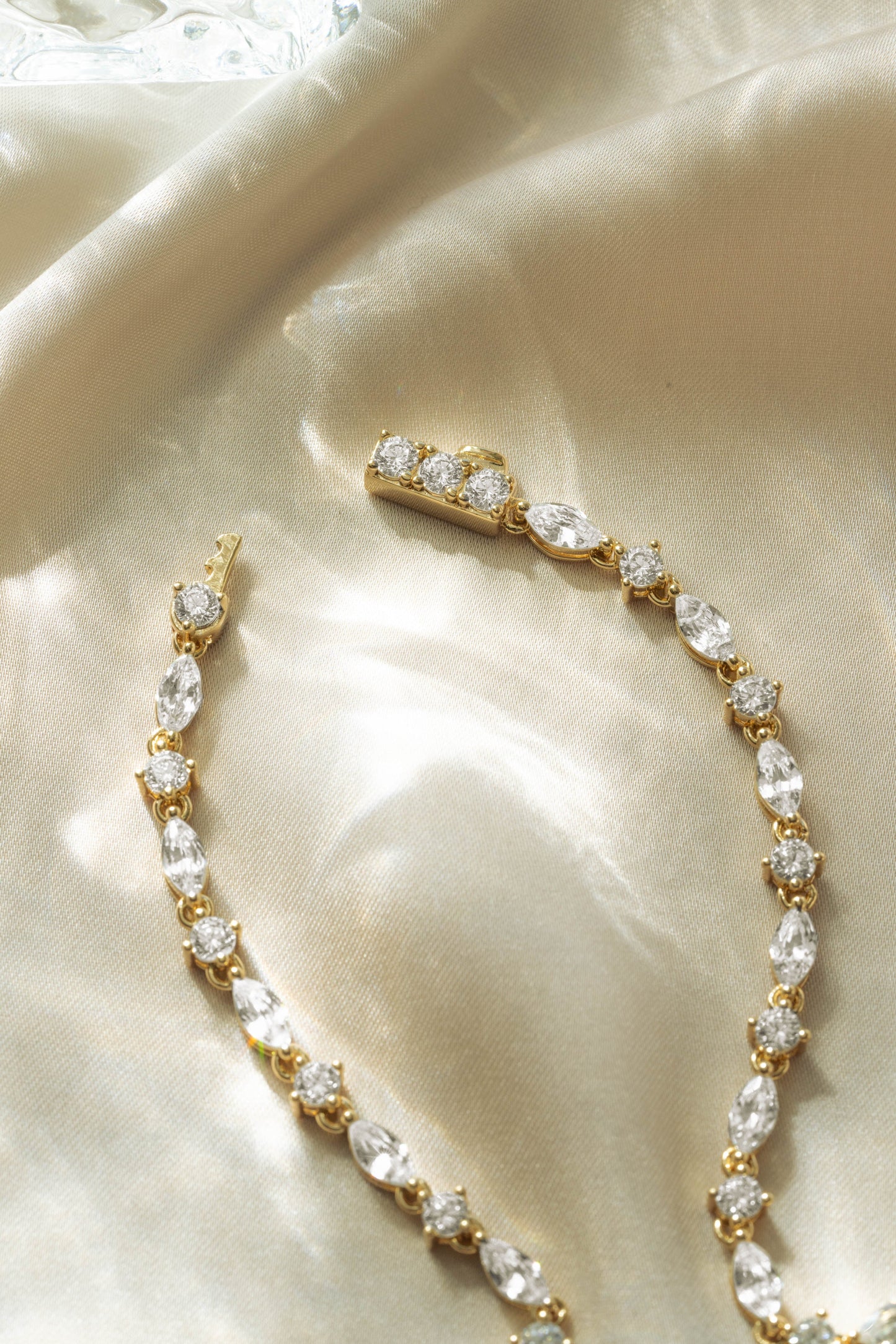 Pear Tennis Necklace