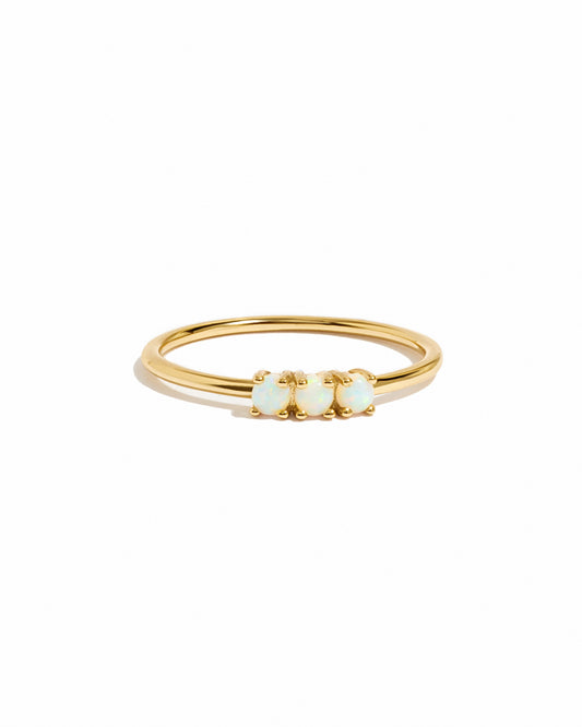 3 Stone Opal Ring