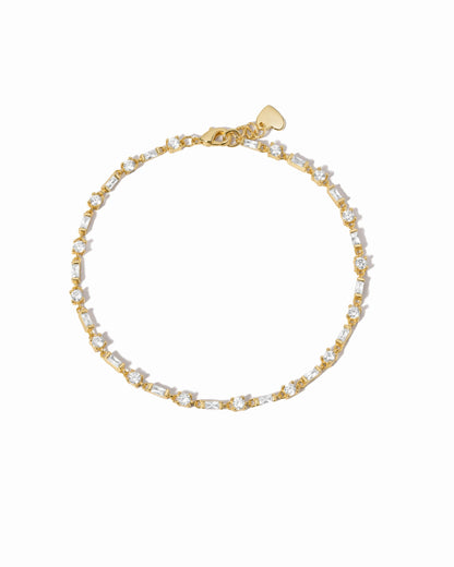 Baguette & Solitaire Diamond Bracelet