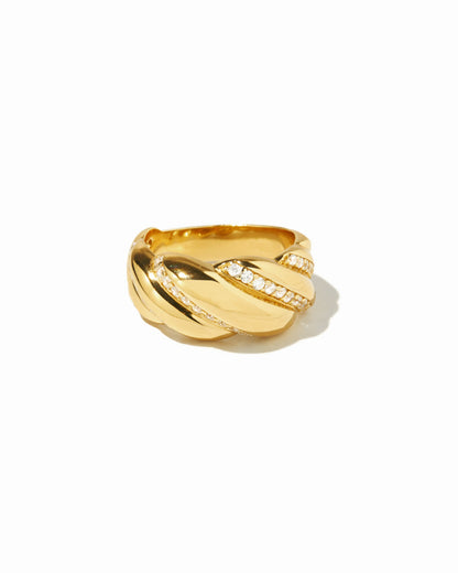CZ Croissant Ring