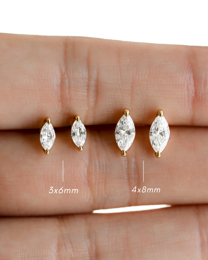 4x8mm Marquise Studs
