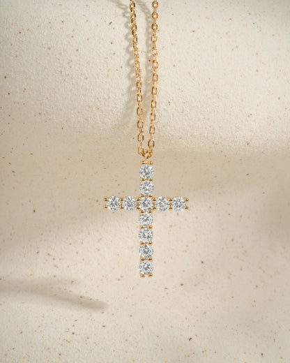 Large Studded Cross Necklace