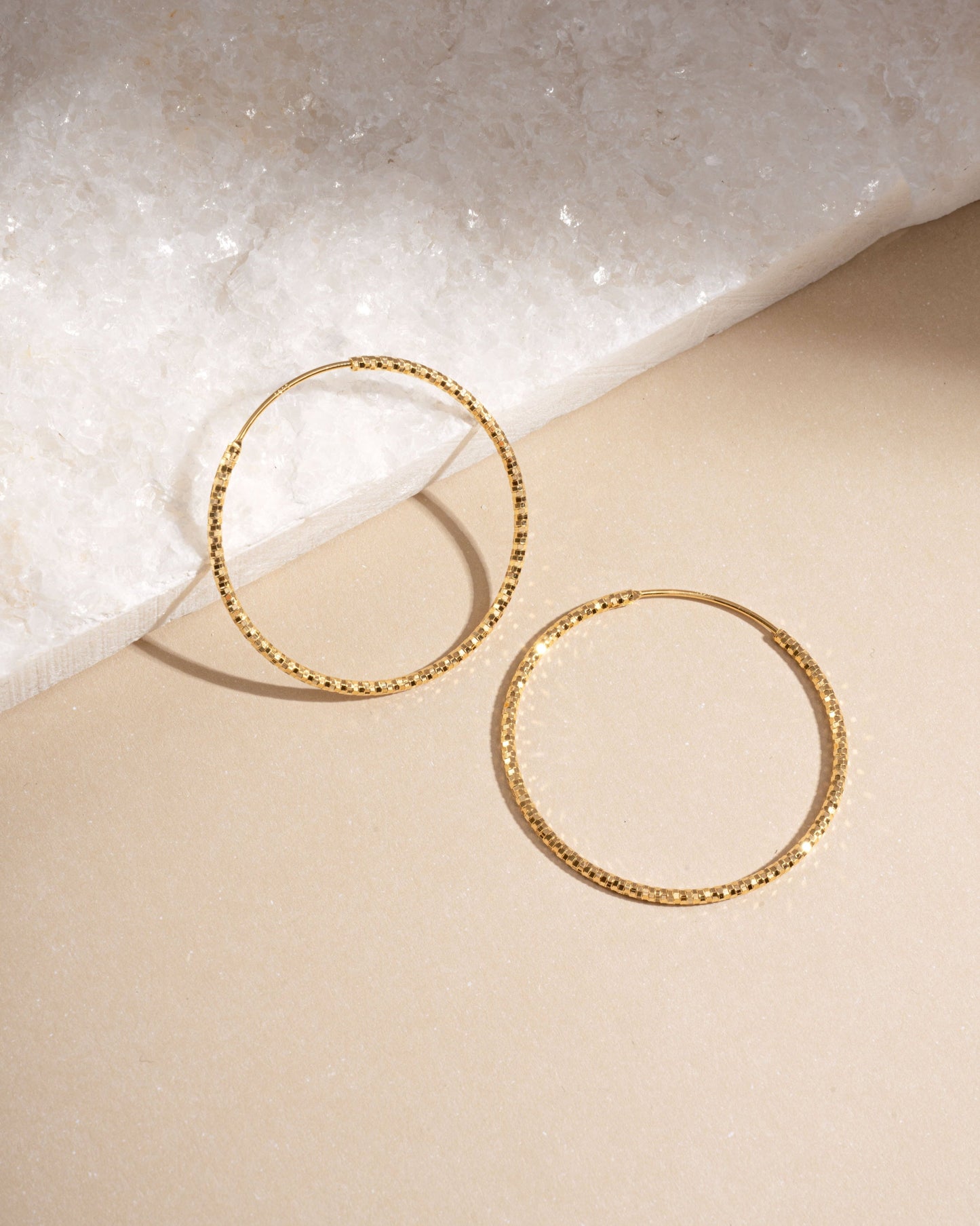 40mm Diamond Cut Hoops