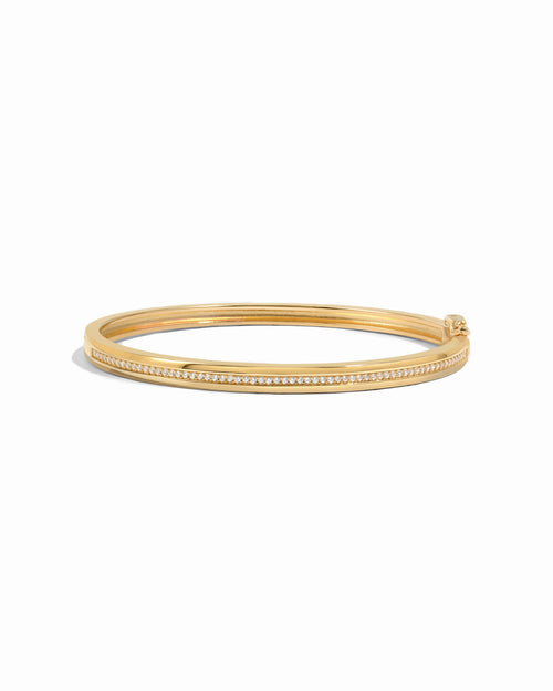 Striped Pavé Diamond Bangle