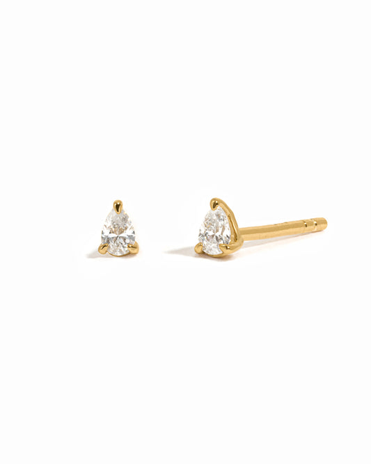 2x3mm Pear Studs (Multiple Sizes Available)