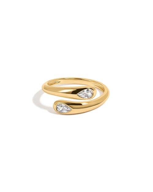Pear Spiral Ring