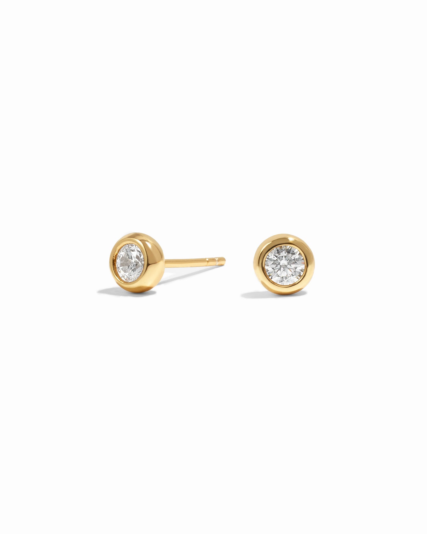 Diamond Bezel Dome Studs