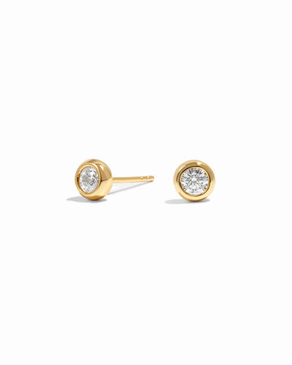 Diamond Bezel Dome Studs